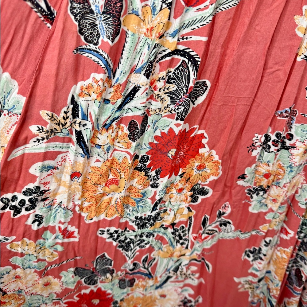 Free People Through the Vine Salmon Floral Maxi Dress - Picture 5 of 11